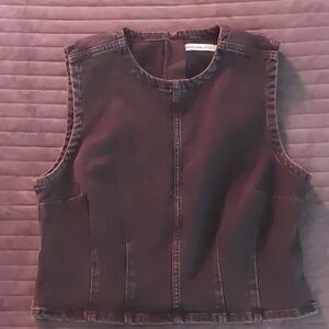 Abercrombie & Fitch Black Denim Sleeveless Top